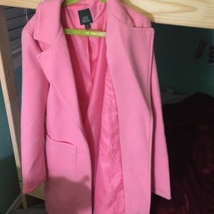Long pink coat